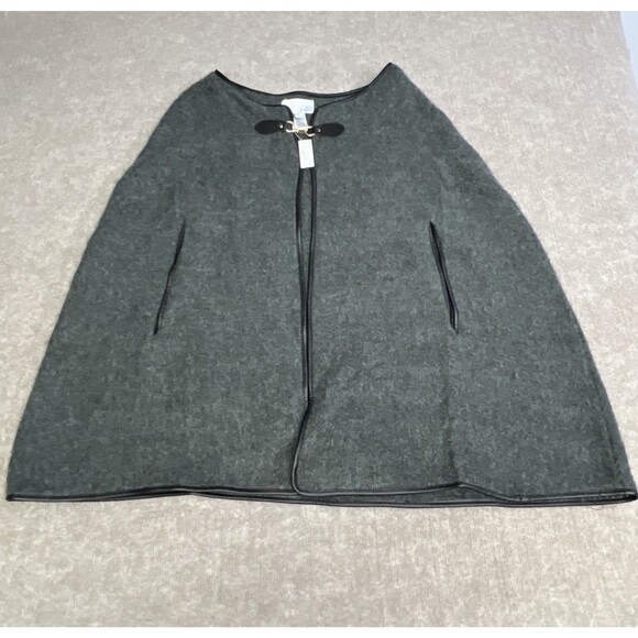 NWT 14th‎ & Union Women’s Poncho Gray Fall Capelet, OS Dark Academia - Picture 2 of 5